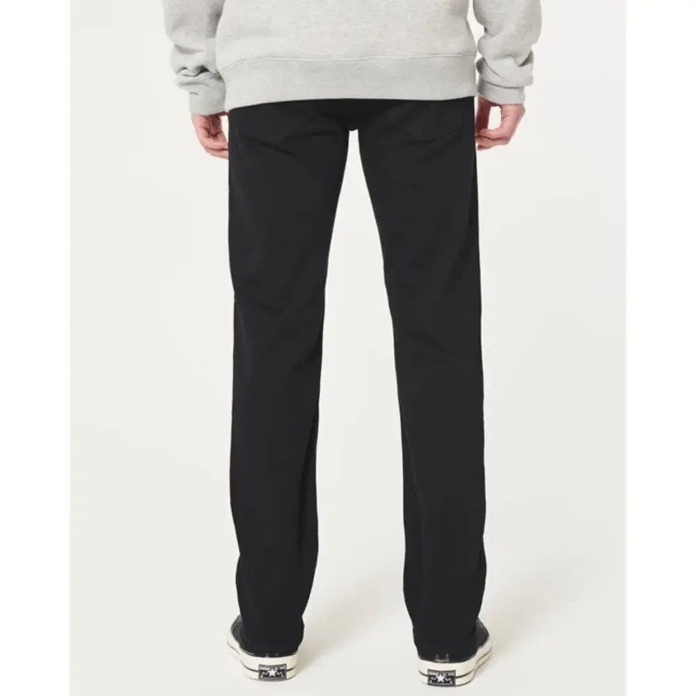 HOLLISTER Men's Straight Leg Jeans No Fade Technology in Black Size W30 L32
